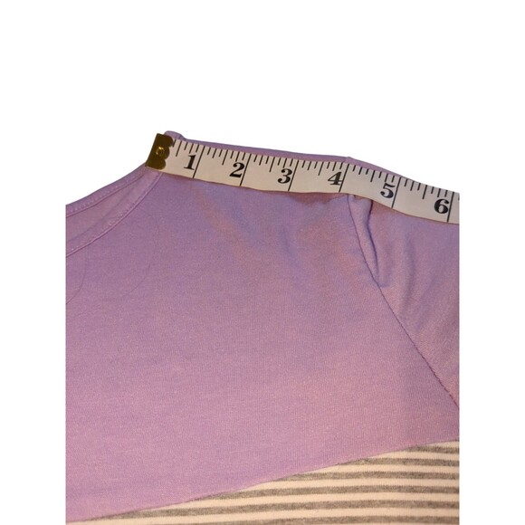 Unbranded Women Short Sleeve Tunic 2 XL Purple ,Grey & White - Picture 6 of 7